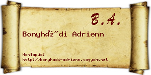 Bonyhádi Adrienn névjegykártya